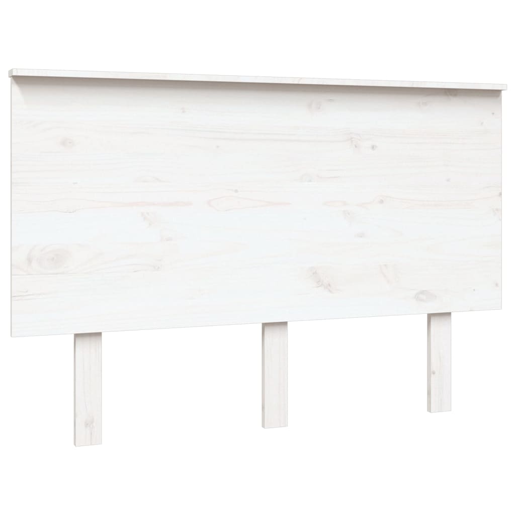 vidaXL Tăblie de pat, alb, 124x6x82,5 cm, lemn masiv de pin