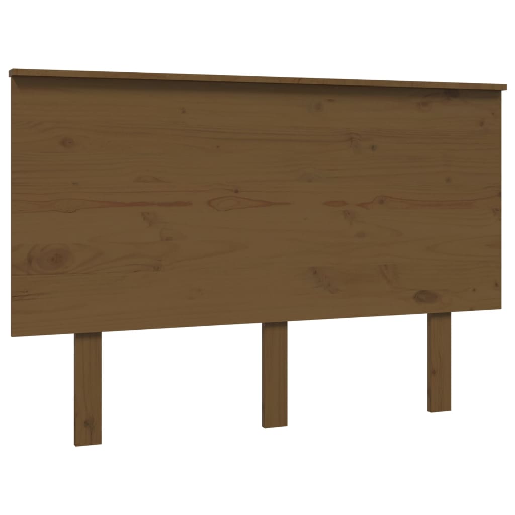 vidaXL Tăblie de pat, maro miere, 124x6x82,5 cm, lemn masiv de pin vidaXL Tăblie de pat, maro miere, 124x6x82,5 cm, lemn masiv de pin