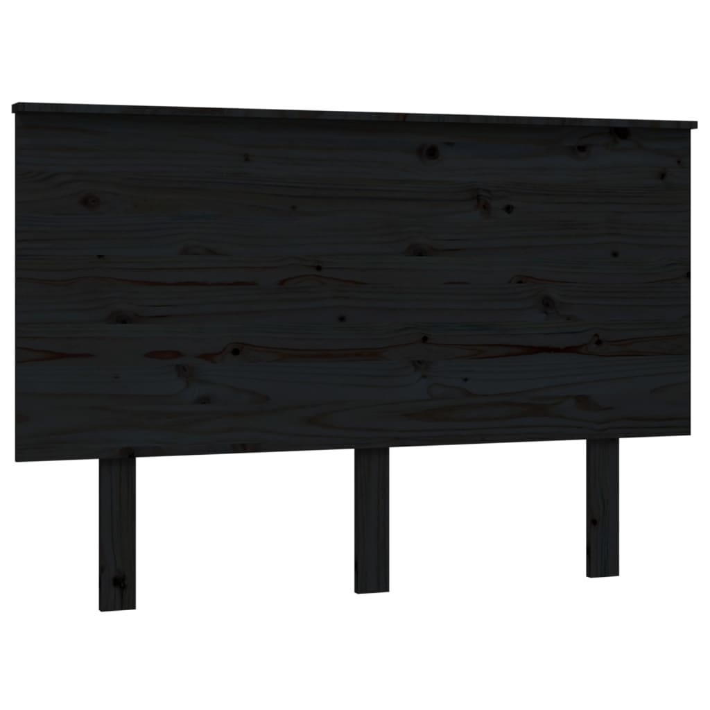 vidaXL Tăblie de pat, negru, 124x6x82,5 cm, lemn masiv de pin vidaXL Tăblie de pat, negru, 124x6x82,5 cm, lemn masiv de pin