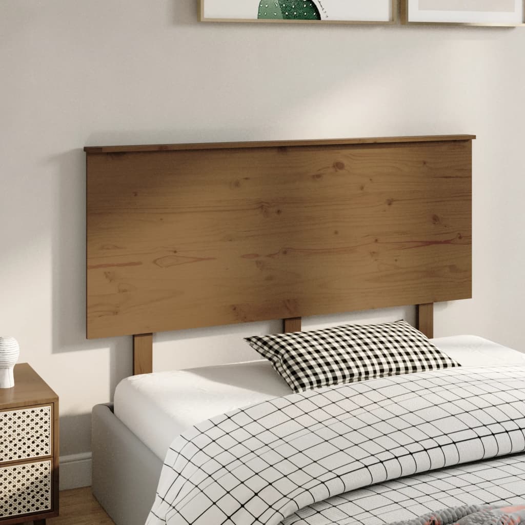 vidaXL Tăblie de pat, maro miere, 139x6x82,5 cm, lemn masiv de pin vidaXL Tăblie de pat, maro miere, 139x6x82,5 cm, lemn masiv de pin