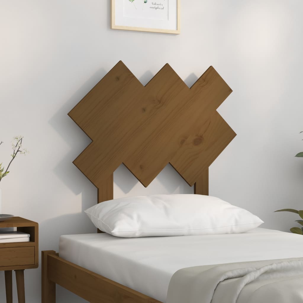 vidaXL Tăblie de pat, maro miere, 72,5x3x81 cm, lemn masiv de pin