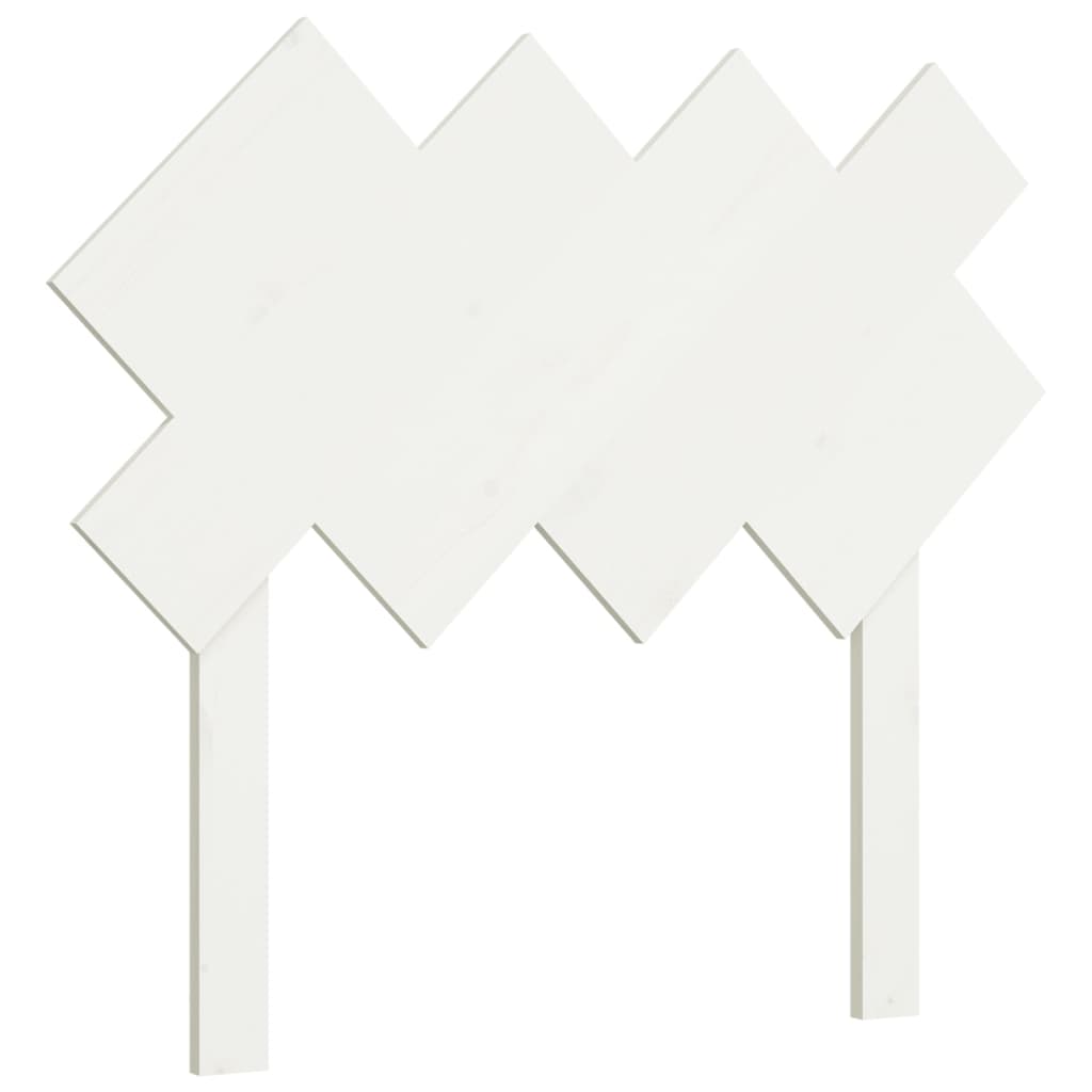 vidaXL Tăblie de pat, alb, 92x3x81 cm, lemn masiv de pin