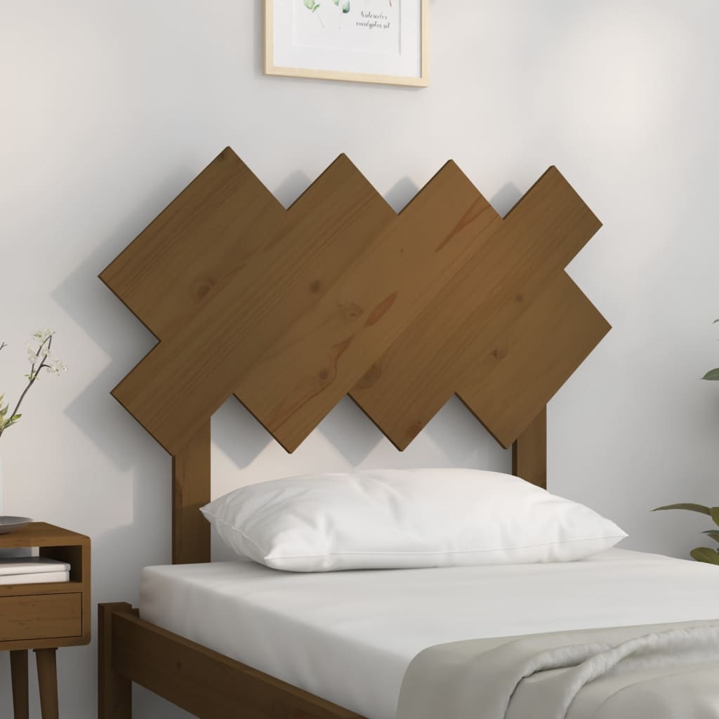 vidaXL Tăblie de pat, maro miere, 92x3x81 cm, lemn masiv de pin