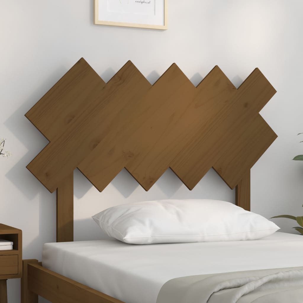 vidaXL Tăblie de pat, maro miere, 104x3x80,5 cm, lemn masiv de pin vidaXL Tăblie de pat, maro miere, 104x3x80,5 cm, lemn masiv de pin