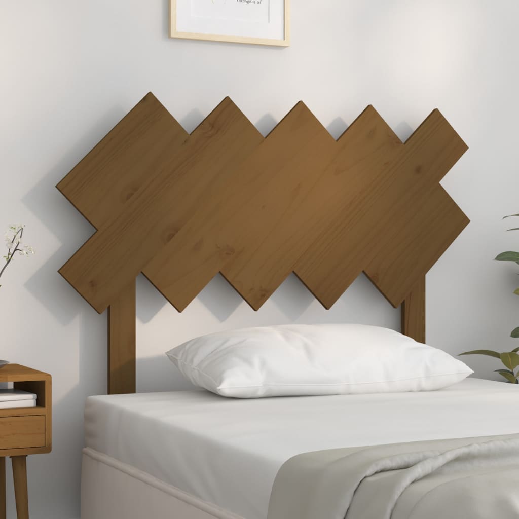 vidaXL Tăblie de pat, maro miere, 104x3x80,5 cm, lemn masiv de pin vidaXL Tăblie de pat, maro miere, 104x3x80,5 cm, lemn masiv de pin