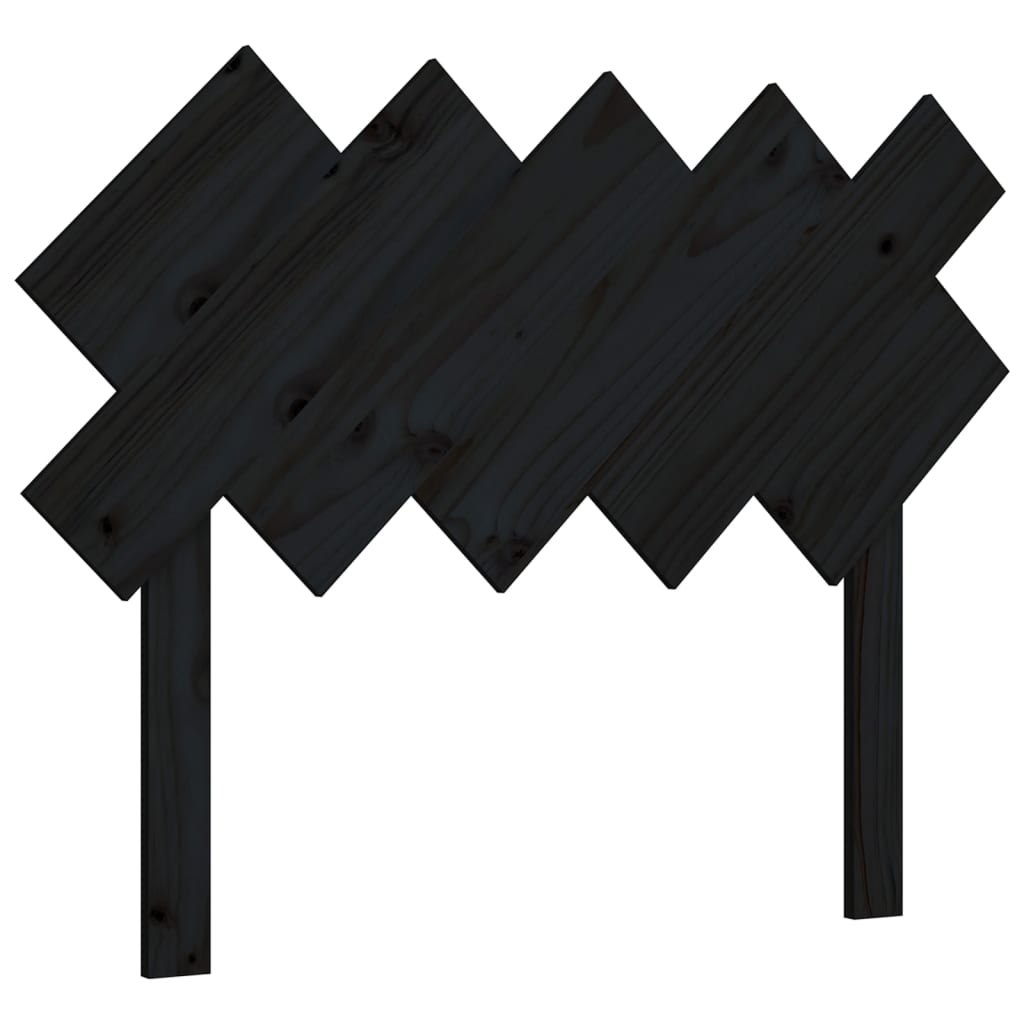 vidaXL Tăblie de pat, negru, 104x3x80,5 cm, lemn masiv de pin vidaXL Tăblie de pat, negru, 104x3x80,5 cm, lemn masiv de pin