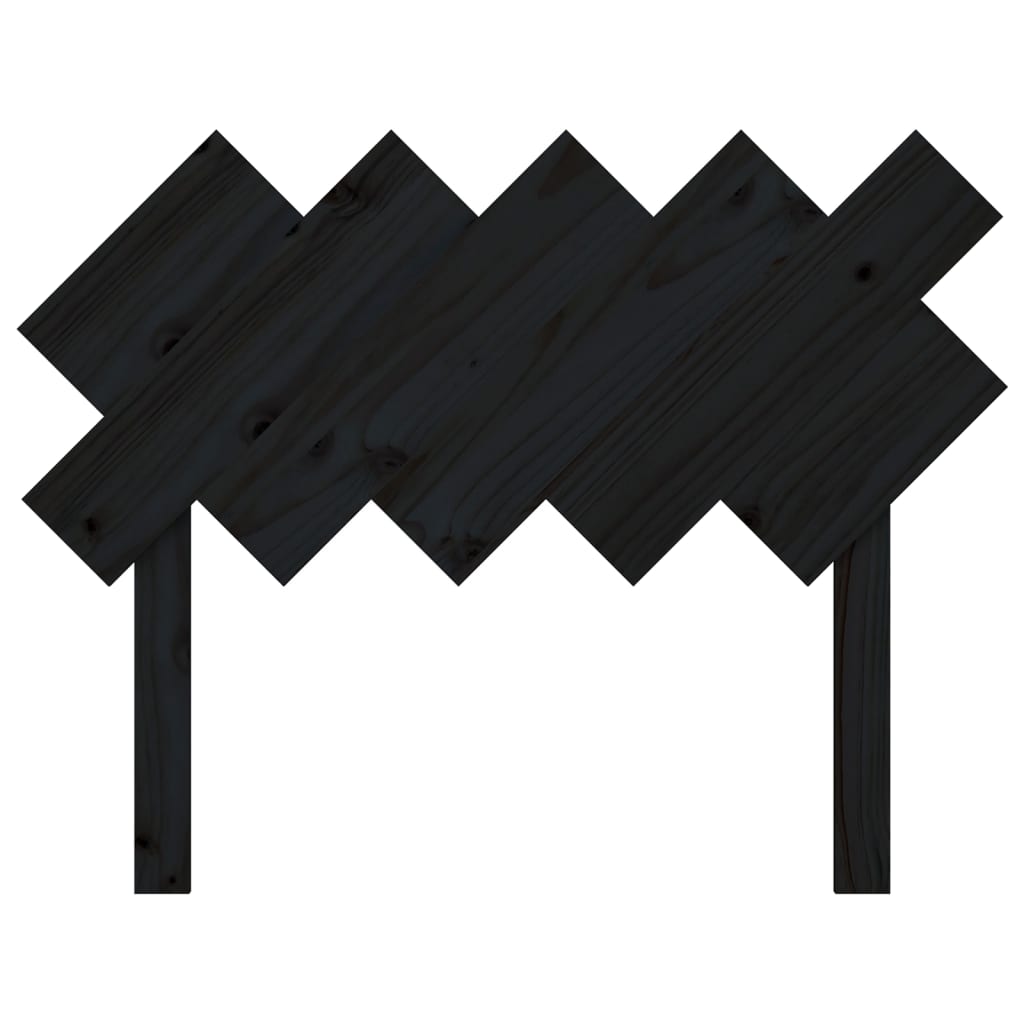 vidaXL Tăblie de pat, negru, 104x3x80,5 cm, lemn masiv de pin vidaXL Tăblie de pat, negru, 104x3x80,5 cm, lemn masiv de pin
