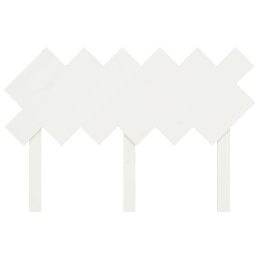 vidaXL Tăblie de pat, alb, 122,5x3x80,5 cm, lemn masiv de pin