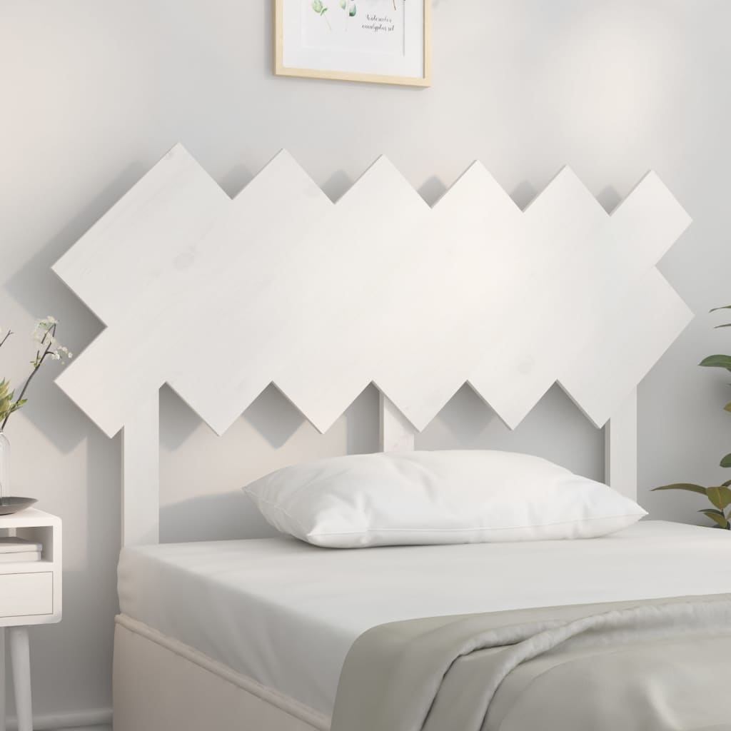 vidaXL Tăblie de pat, alb, 122,5x3x80,5 cm, lemn masiv de pin