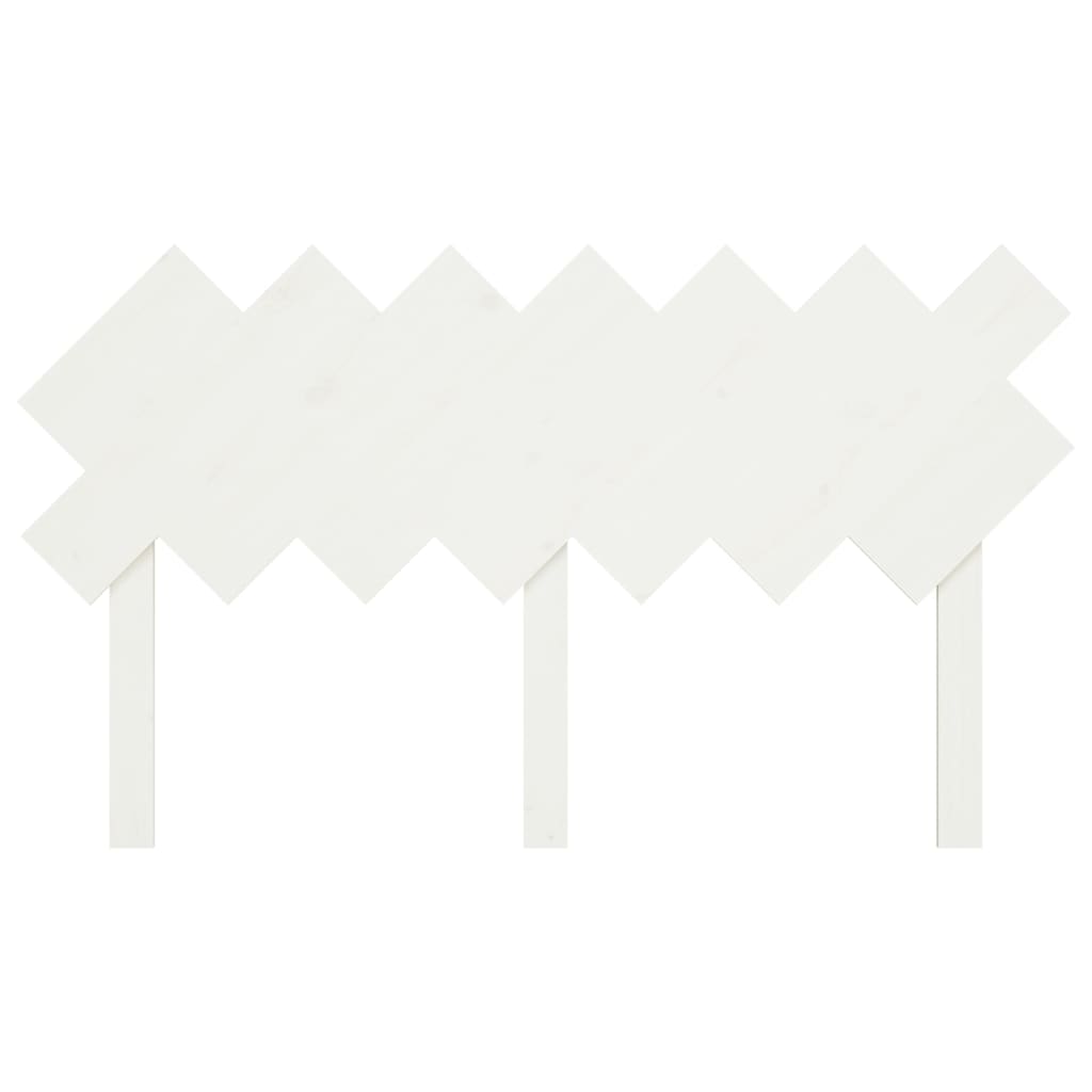 vidaXL Tăblie de pat, alb, 141x3x80,5 cm, lemn masiv de pin