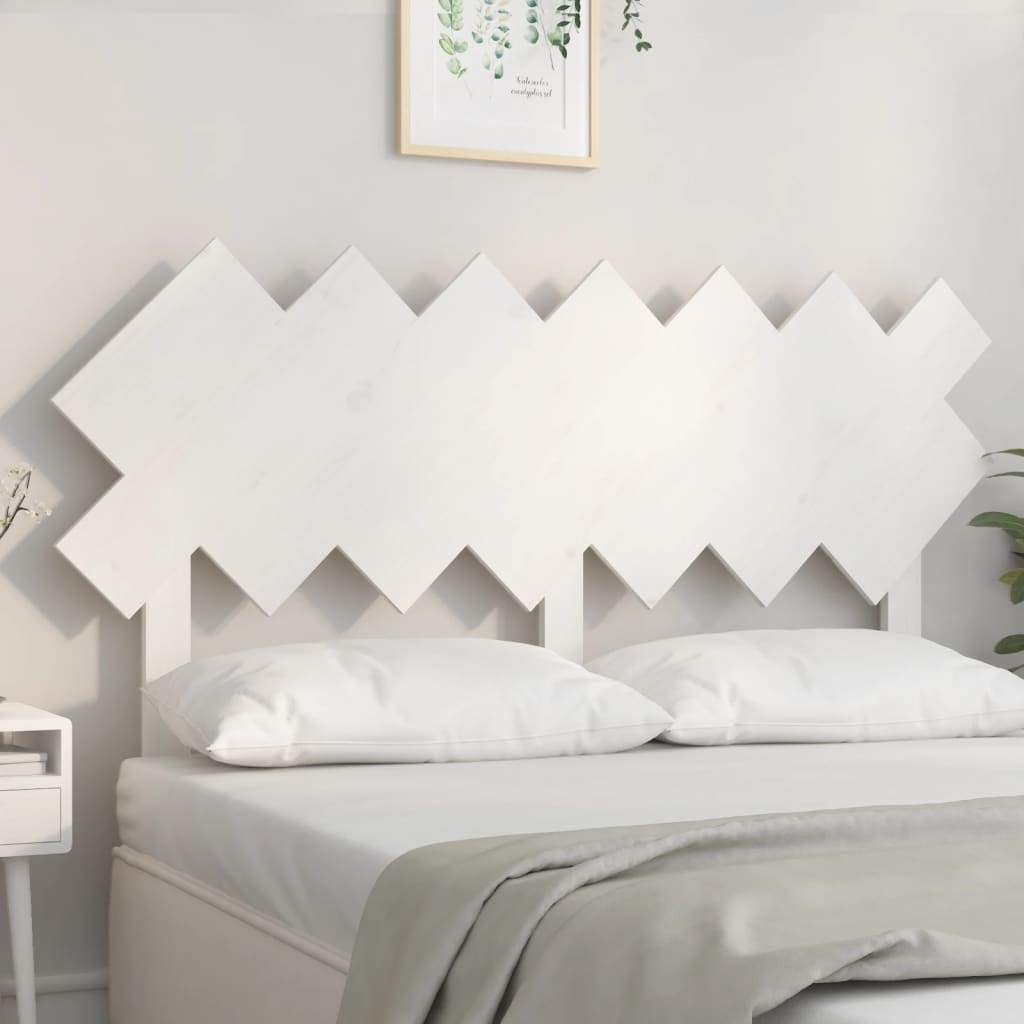 vidaXL Tăblie de pat, alb, 151,5x3x81 cm, lemn masiv de pin vidaXL Tăblie de pat, alb, 151,5x3x81 cm, lemn masiv de pin
