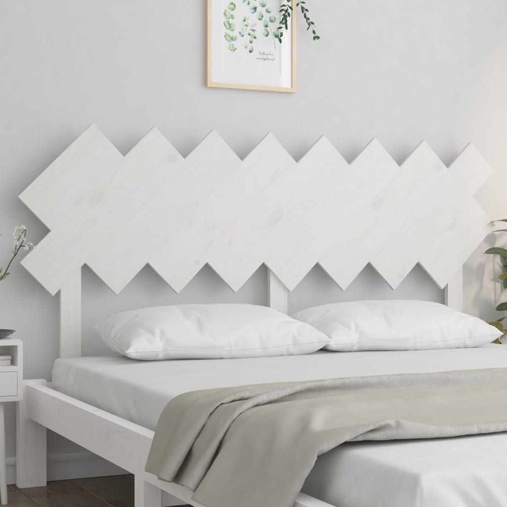 vidaXL Tăblie de pat, alb, 159,5x3x80,5 cm, lemn masiv de pin vidaXL Tăblie de pat, alb, 159,5x3x80,5 cm, lemn masiv de pin