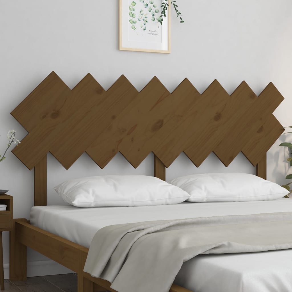 vidaXL Tăblie de pat, maro miere, 159,5x3x80,5 cm, lemn masiv de pin
