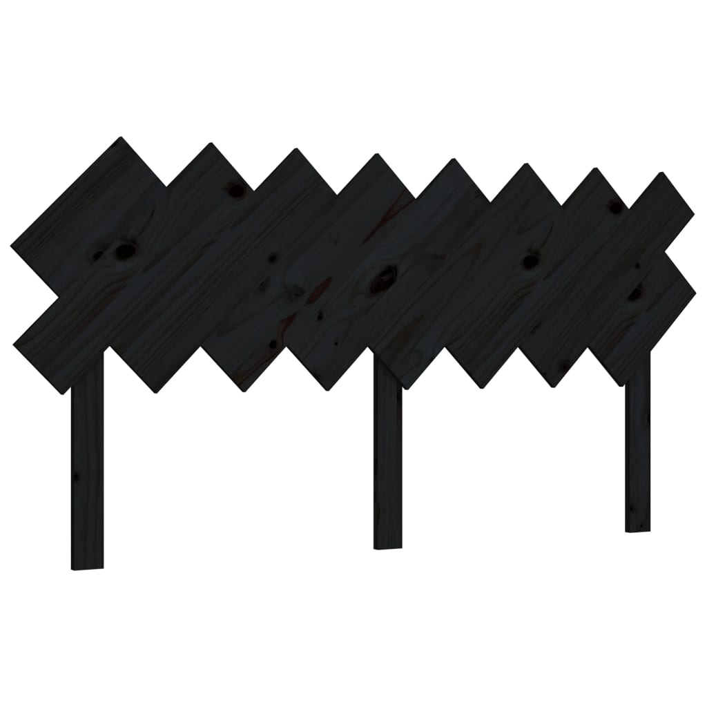 vidaXL Tăblie de pat, negru, 159,5x3x80,5 cm, lemn masiv de pin vidaXL Tăblie de pat, negru, 159,5x3x80,5 cm, lemn masiv de pin
