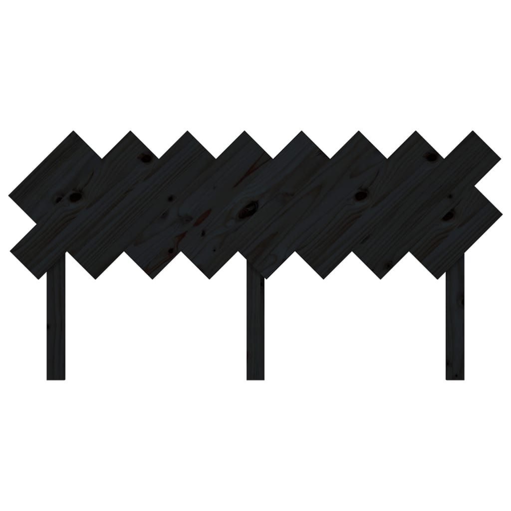 vidaXL Tăblie de pat, negru, 159,5x3x80,5 cm, lemn masiv de pin vidaXL Tăblie de pat, negru, 159,5x3x80,5 cm, lemn masiv de pin