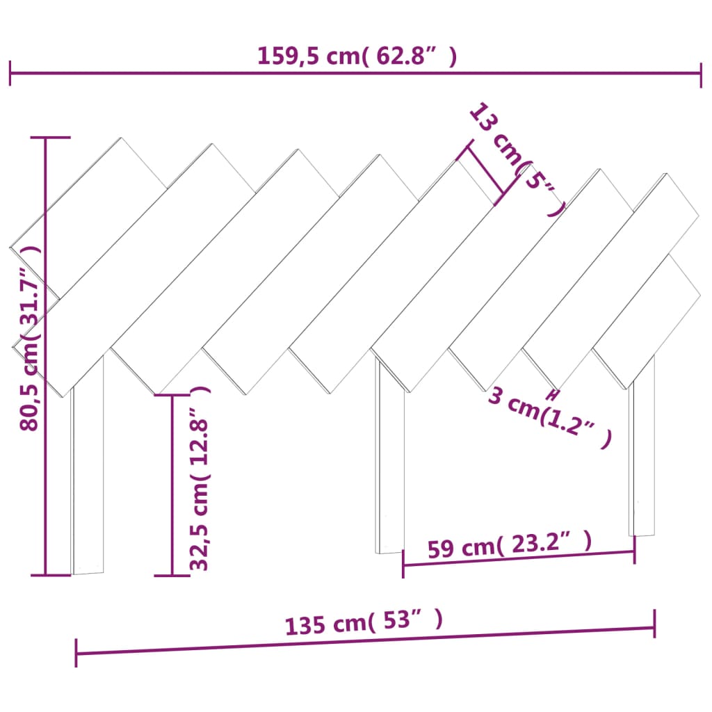 vidaXL Tăblie de pat, negru, 159,5x3x80,5 cm, lemn masiv de pin vidaXL Tăblie de pat, negru, 159,5x3x80,5 cm, lemn masiv de pin