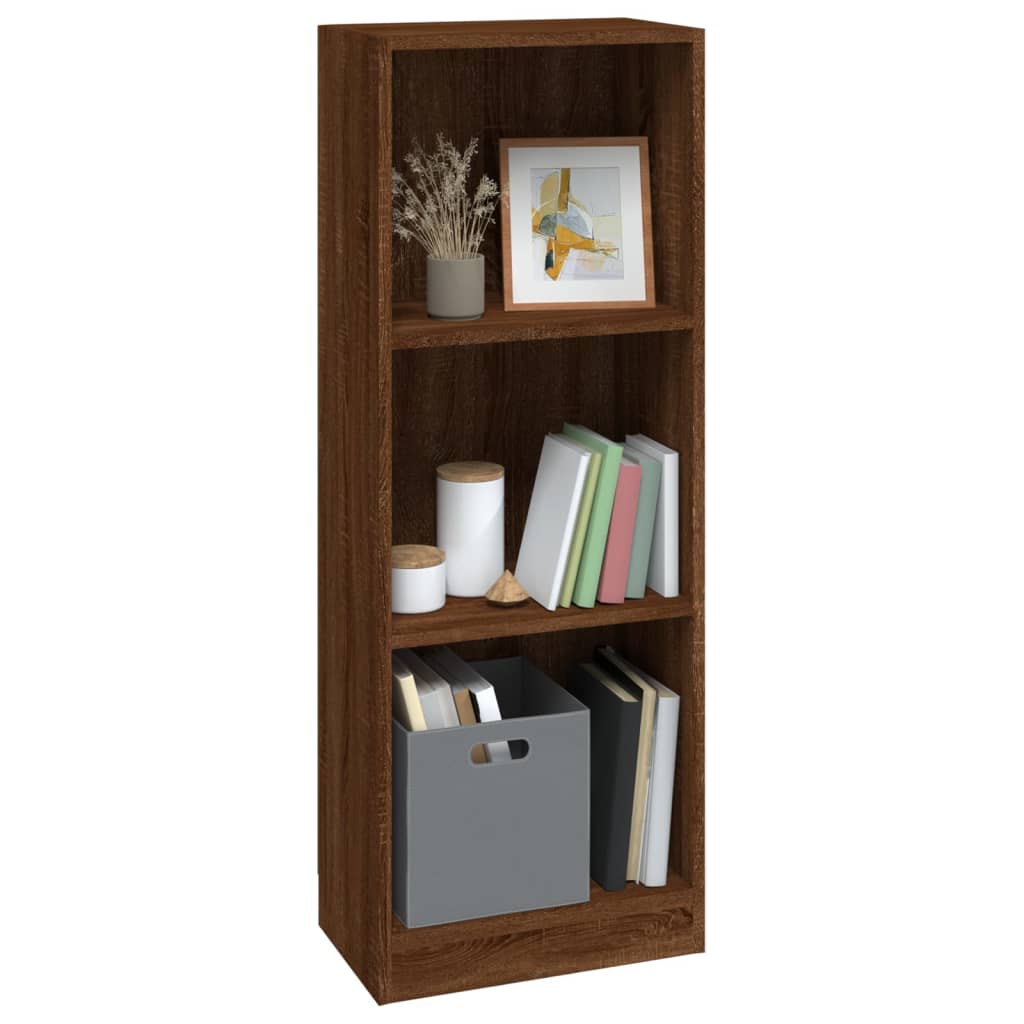 vidaXL Bibliotecă cu 3 niveluri stejar maro 40x24x109 cm lemn compozit vidaXL Bibliotecă cu 3 niveluri stejar maro 40x24x109 cm lemn compozit