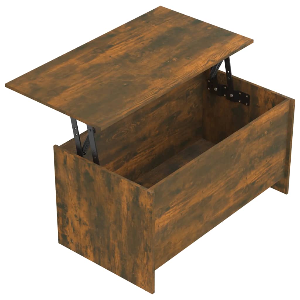 vidaXL Măsuță de cafea stejar fumuriu 102x55,5x52,5 cm lemn prelucrat
