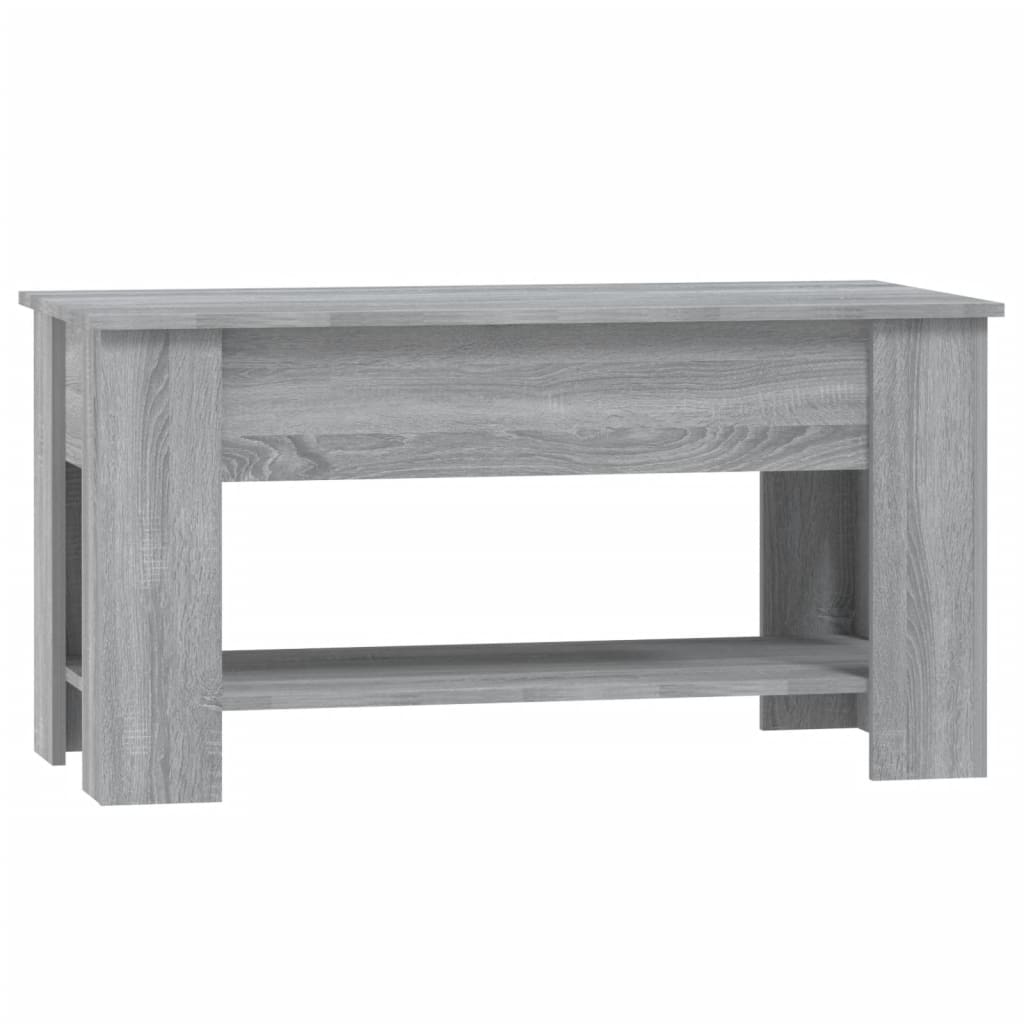 vidaXL Măsuță de cafea, gri sonoma, 101x49x52 cm, lemn prelucrat