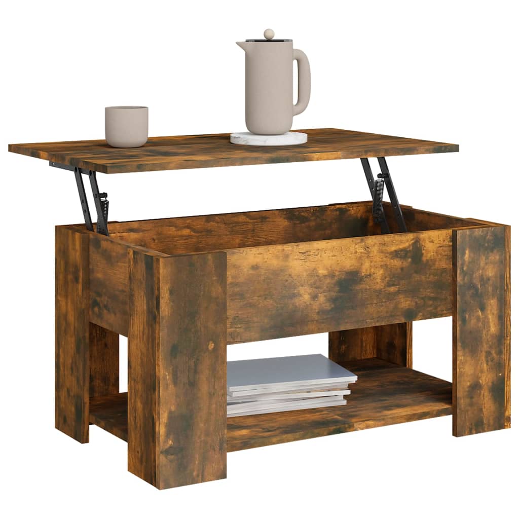 vidaXL Măsuță de cafea, stejar fumuriu, 79x49x41 cm, lemn prelucrat vidaXL Măsuță de cafea, stejar fumuriu, 79x49x41 cm, lemn prelucrat