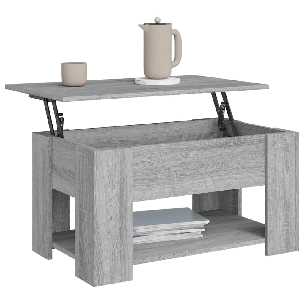 vidaXL Măsuță de cafea, gri sonoma, 79x49x41 cm, lemn prelucrat vidaXL Măsuță de cafea, gri sonoma, 79x49x41 cm, lemn prelucrat