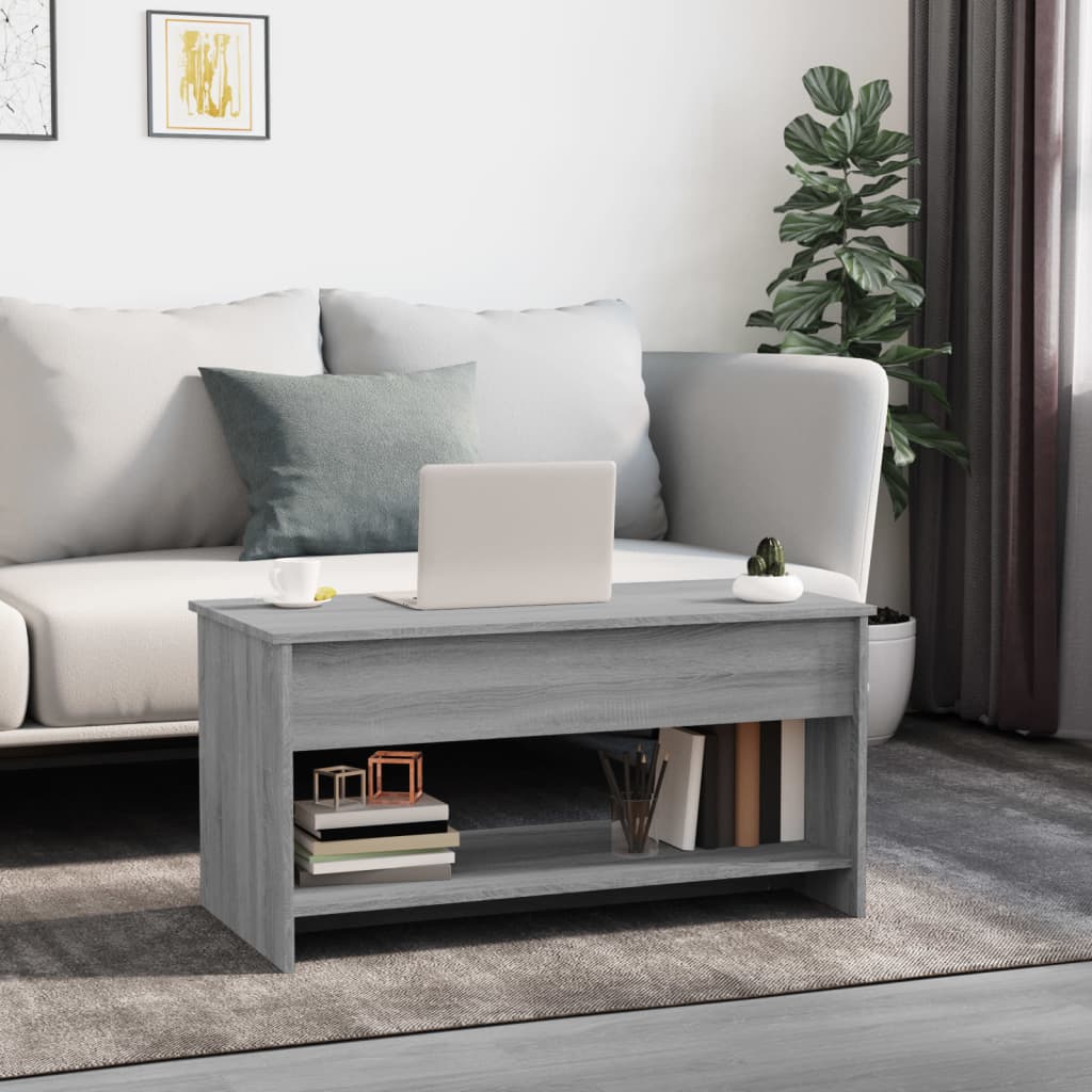 vidaXL Măsuță de cafea, gri sonoma, 102x50x52,5 cm, lemn prelucrat