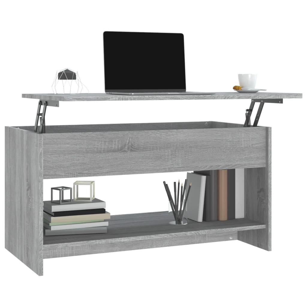 vidaXL Măsuță de cafea, gri sonoma, 102x50x52,5 cm, lemn prelucrat