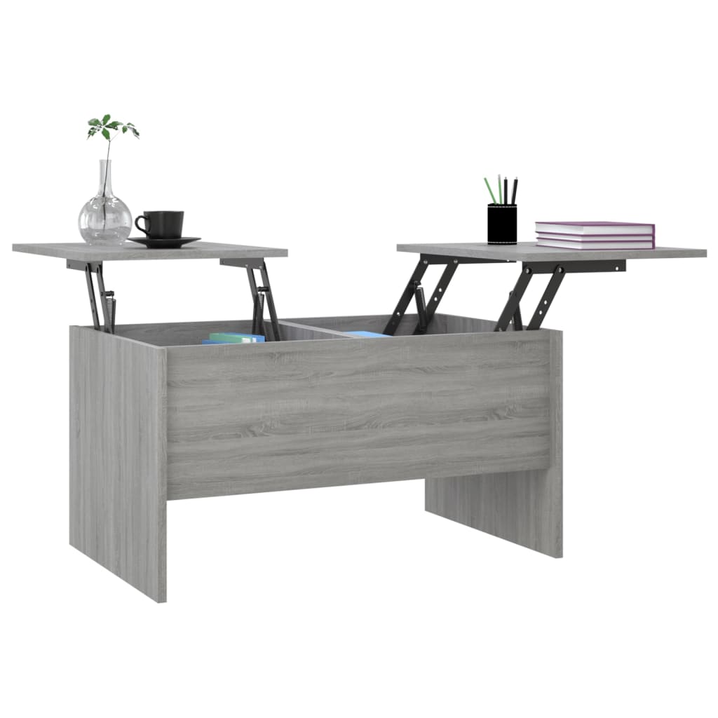vidaXL Măsuță de cafea, gri sonoma, 80x50x42,5 cm, lemn prelucrat