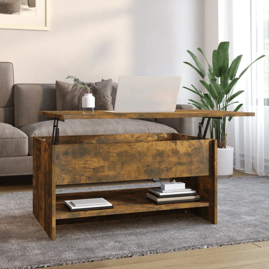 vidaXL Măsuță de cafea, stejar fumuriu, 80x50x40 cm, lemn prelucrat vidaXL Măsuță de cafea, stejar fumuriu, 80x50x40 cm, lemn prelucrat