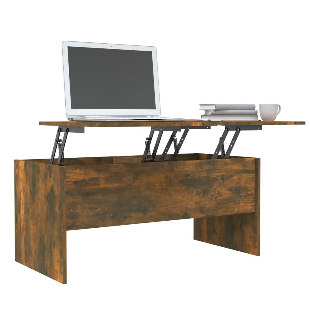 vidaXL Măsuță de cafea stejar fumuriu 102x50,5x46,5 cm lemn prelucrat