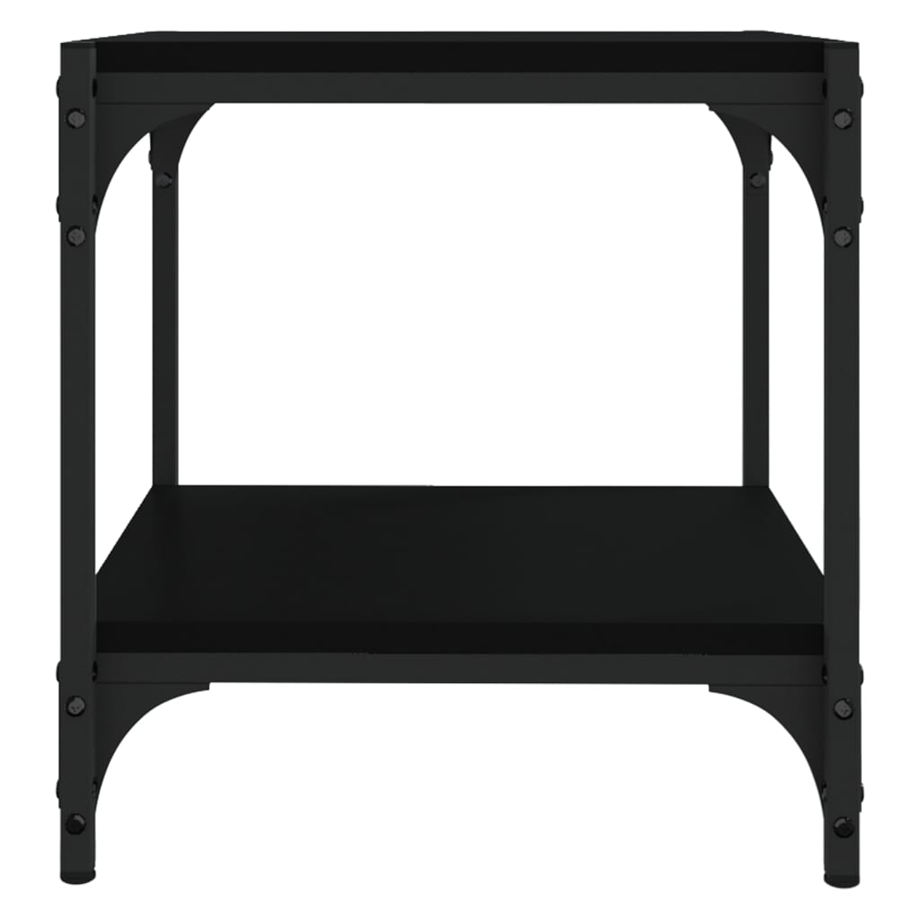 vidaXL Comodă TV, negru, 40x33x41 cm, lemn prelucrat și oțel
