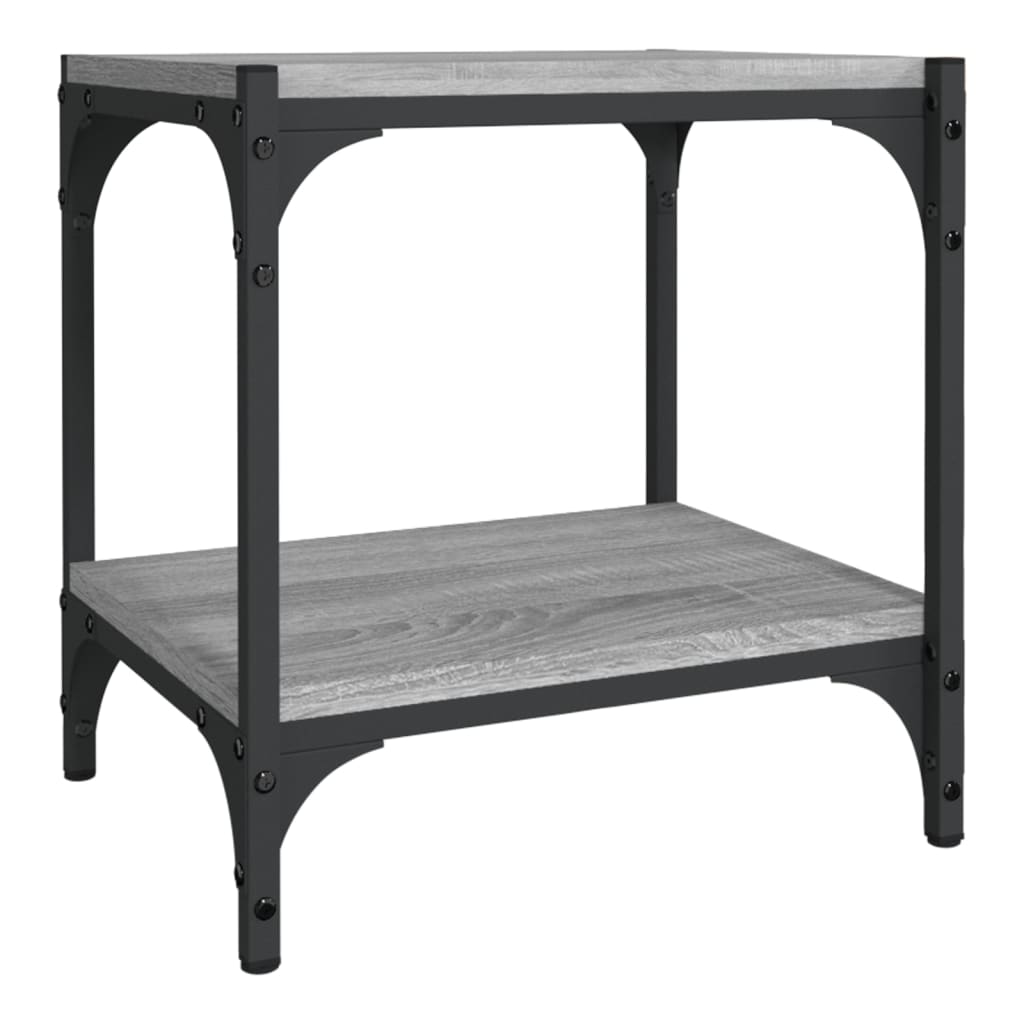 vidaXL Comodă TV, gri sonoma, 40x33x41 cm, lemn prelucrat și oțel vidaXL Comodă TV, gri sonoma, 40x33x41 cm, lemn prelucrat și oțel