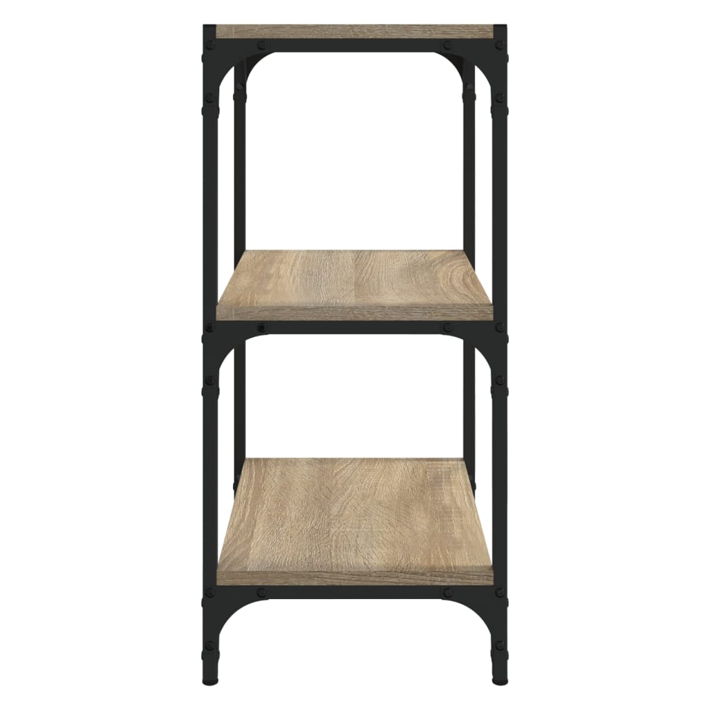 vidaXL Raft cărți stejar sonoma 40x33x70,5 cm, lemn prelucrat și oțel