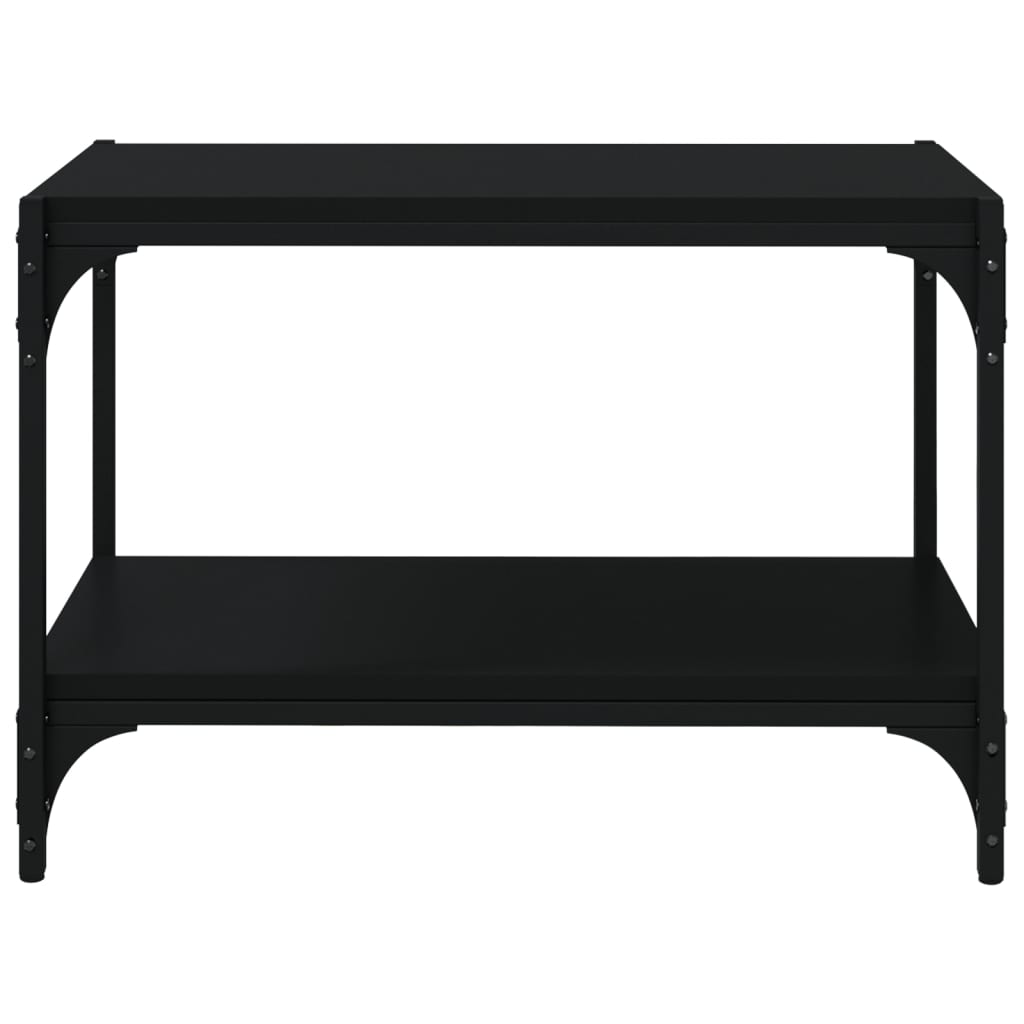 vidaXL Comodă TV, negru, 60x33x41 cm, lemn prelucrat și oțel