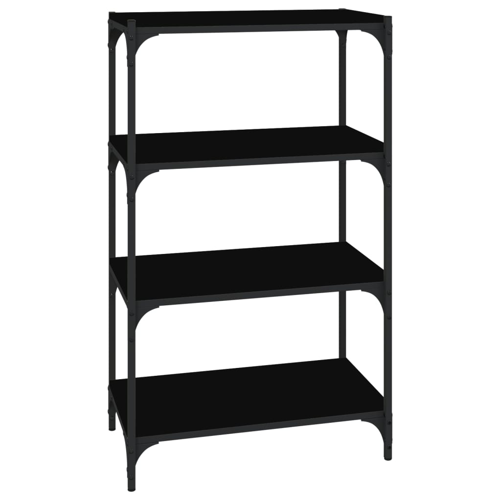 vidaXL Bibliotecă, negru, 60x33x100 cm, lemn prelucrat și oțel vidaXL Bibliotecă, negru, 60x33x100 cm, lemn prelucrat și oțel