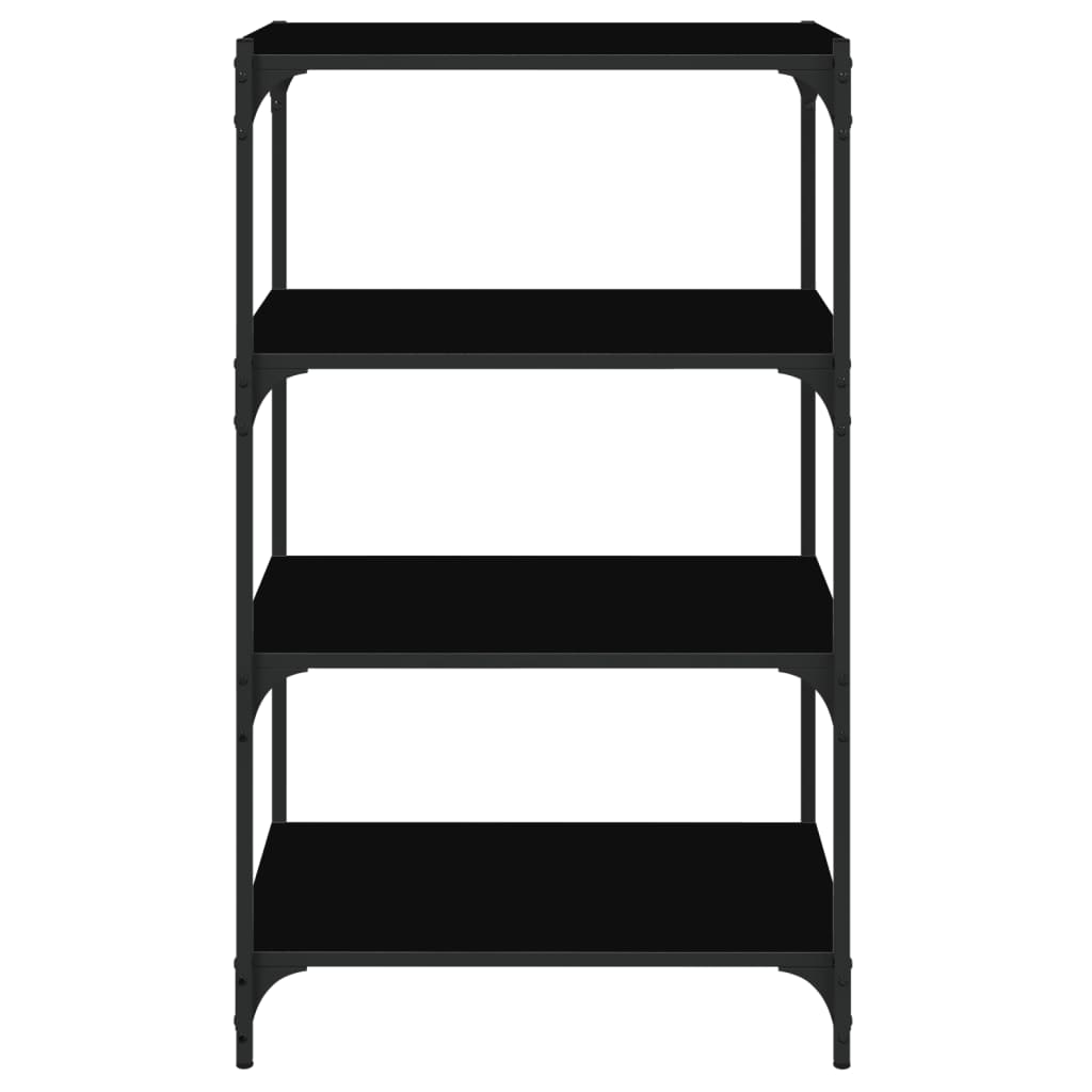 vidaXL Bibliotecă, negru, 60x33x100 cm, lemn prelucrat și oțel vidaXL Bibliotecă, negru, 60x33x100 cm, lemn prelucrat și oțel
