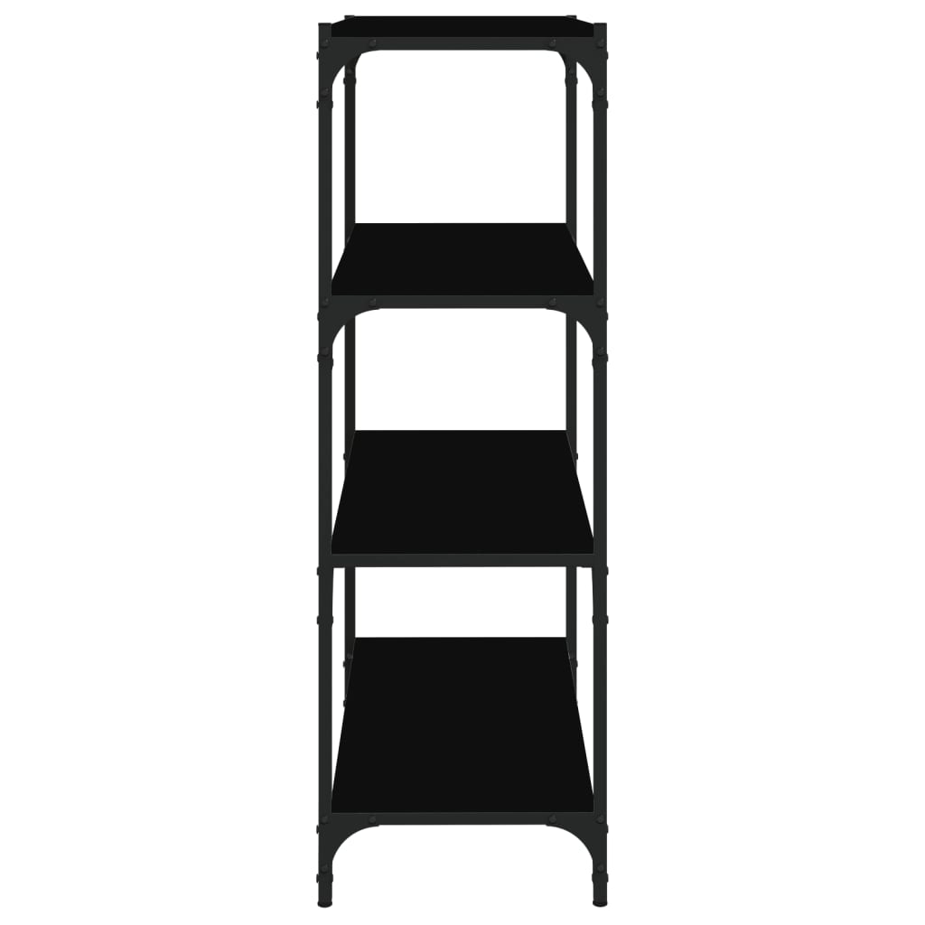 vidaXL Bibliotecă, negru, 60x33x100 cm, lemn prelucrat și oțel vidaXL Bibliotecă, negru, 60x33x100 cm, lemn prelucrat și oțel