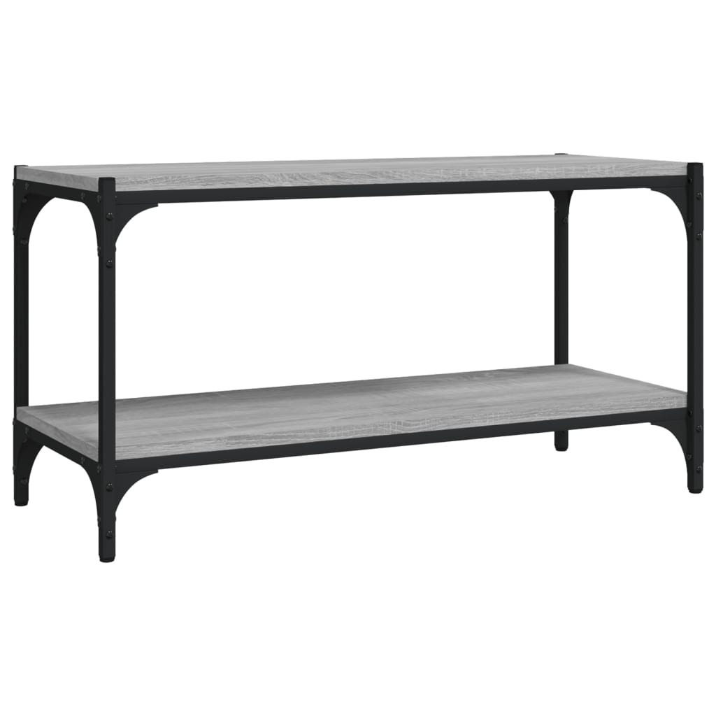 vidaXL Comodă TV, gri sonoma, 80x33x41 cm, lemn prelucrat și oțel vidaXL Comodă TV, gri sonoma, 80x33x41 cm, lemn prelucrat și oțel
