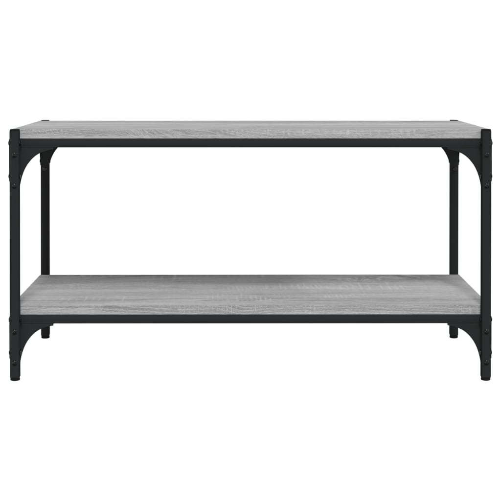 vidaXL Comodă TV, gri sonoma, 80x33x41 cm, lemn prelucrat și oțel vidaXL Comodă TV, gri sonoma, 80x33x41 cm, lemn prelucrat și oțel