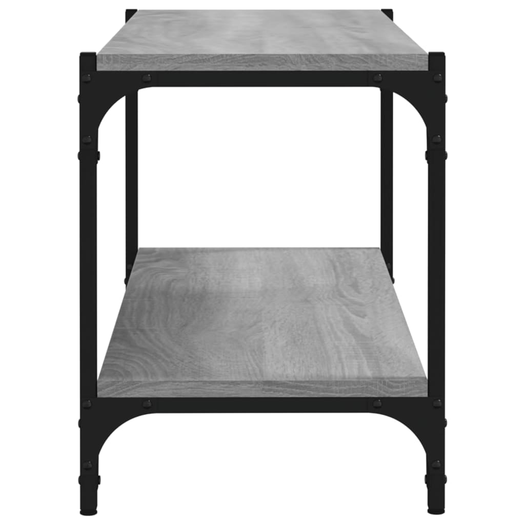 vidaXL Comodă TV, gri sonoma, 80x33x41 cm, lemn prelucrat și oțel vidaXL Comodă TV, gri sonoma, 80x33x41 cm, lemn prelucrat și oțel