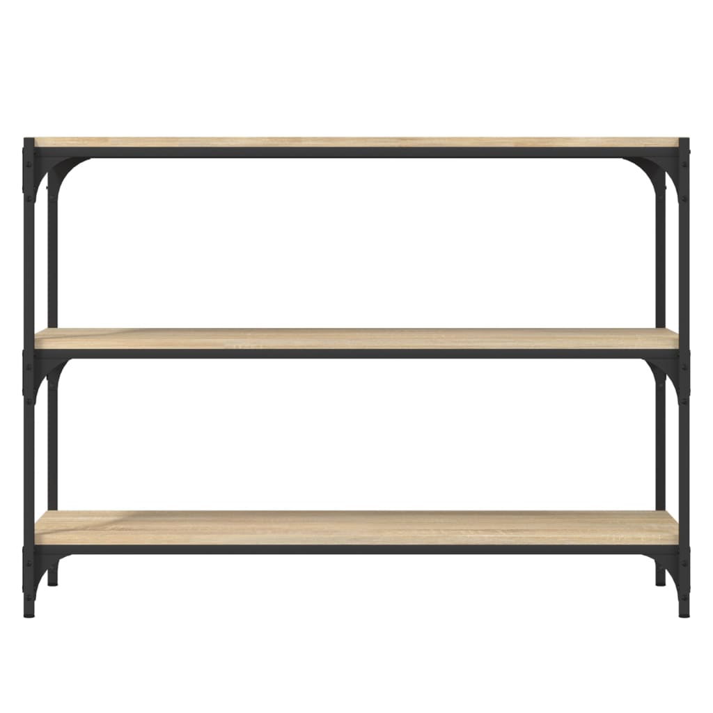 vidaXL Raft cărți stejar sonoma 100x33x70,5 cm, lemn prelucrat și oțel