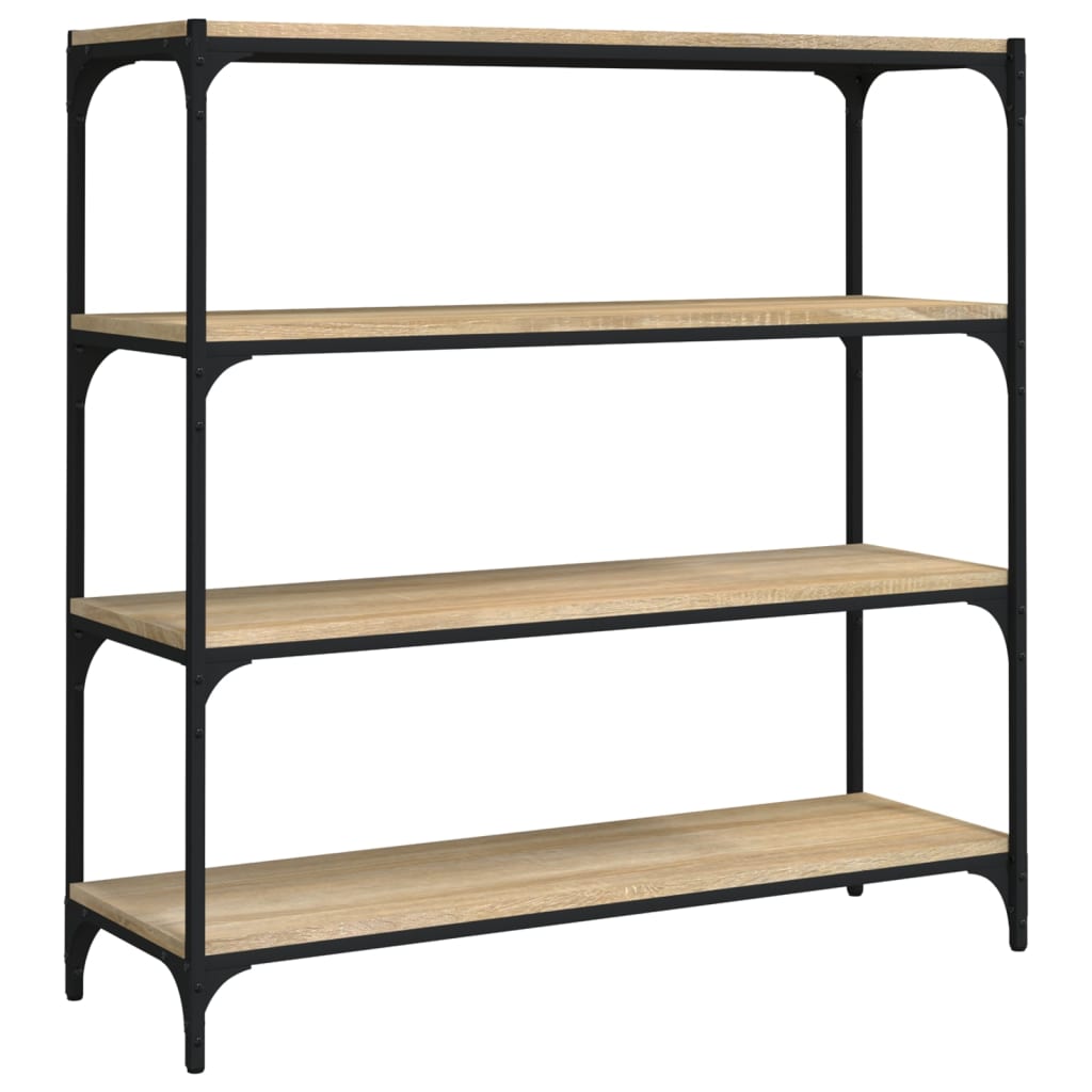 vidaXL Comodă cărți stejar sonoma 100x33x100cm, lemn prelucrat și oțel vidaXL Comodă cărți stejar sonoma 100x33x100cm, lemn prelucrat și oțel