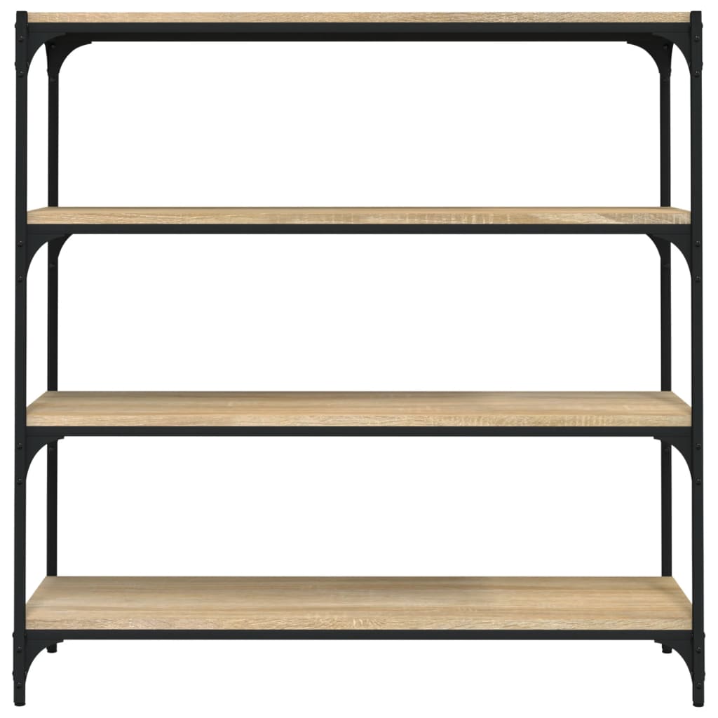 vidaXL Comodă cărți stejar sonoma 100x33x100cm, lemn prelucrat și oțel vidaXL Comodă cărți stejar sonoma 100x33x100cm, lemn prelucrat și oțel