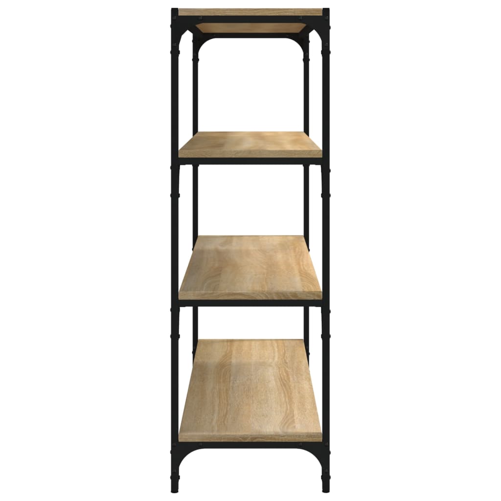 vidaXL Comodă cărți stejar sonoma 100x33x100cm, lemn prelucrat și oțel vidaXL Comodă cărți stejar sonoma 100x33x100cm, lemn prelucrat și oțel