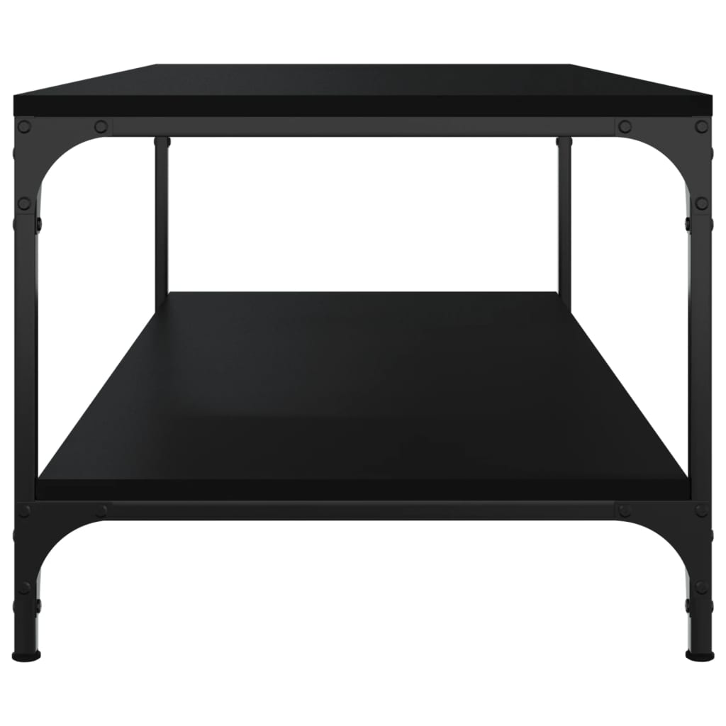 vidaXL Măsuță de cafea, negru, 100x50x40 cm, lemn prelucrat vidaXL Măsuță de cafea, negru, 100x50x40 cm, lemn prelucrat