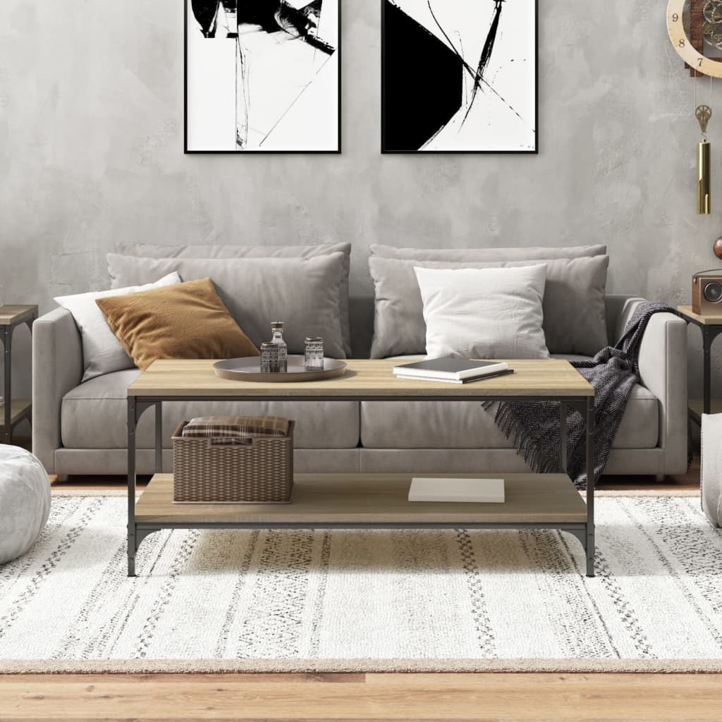 vidaXL Măsuță de cafea, stejar sonoma, 80x50x40 cm, lemn prelucrat vidaXL Măsuță de cafea, stejar sonoma, 80x50x40 cm, lemn prelucrat