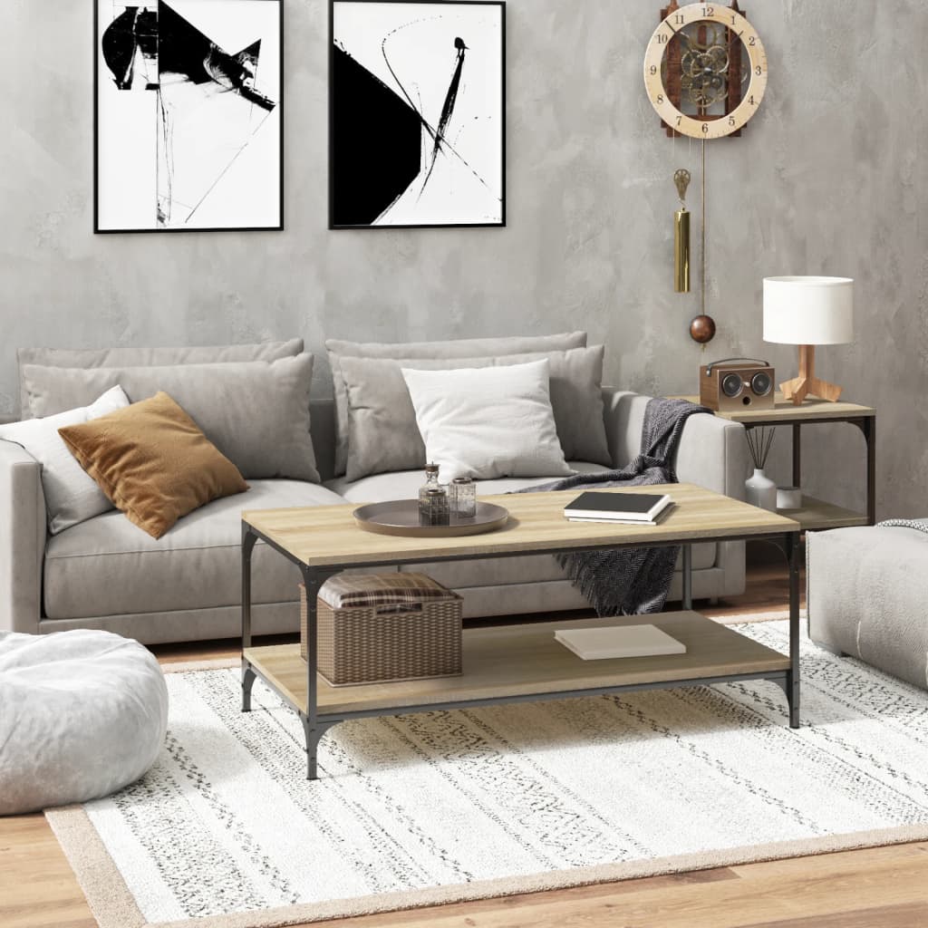 vidaXL Măsuță de cafea, stejar sonoma, 80x50x40 cm, lemn prelucrat vidaXL Măsuță de cafea, stejar sonoma, 80x50x40 cm, lemn prelucrat