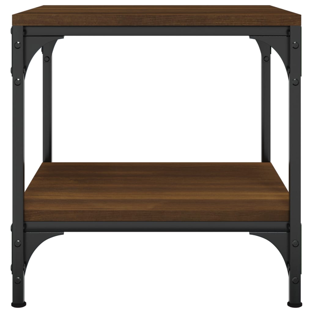 vidaXL Măsuțe laterale, 2 buc. stejar maro 40x40x40 cm lemn prelucrat