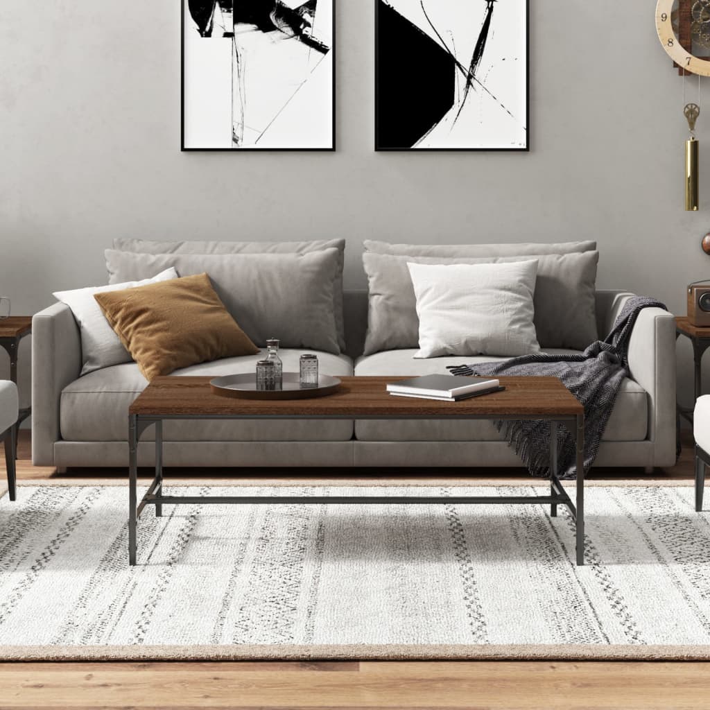 vidaXL Măsuță de cafea, stejar maro, 100x50x35 cm, lemn prelucrat vidaXL Măsuță de cafea, stejar maro, 100x50x35 cm, lemn prelucrat