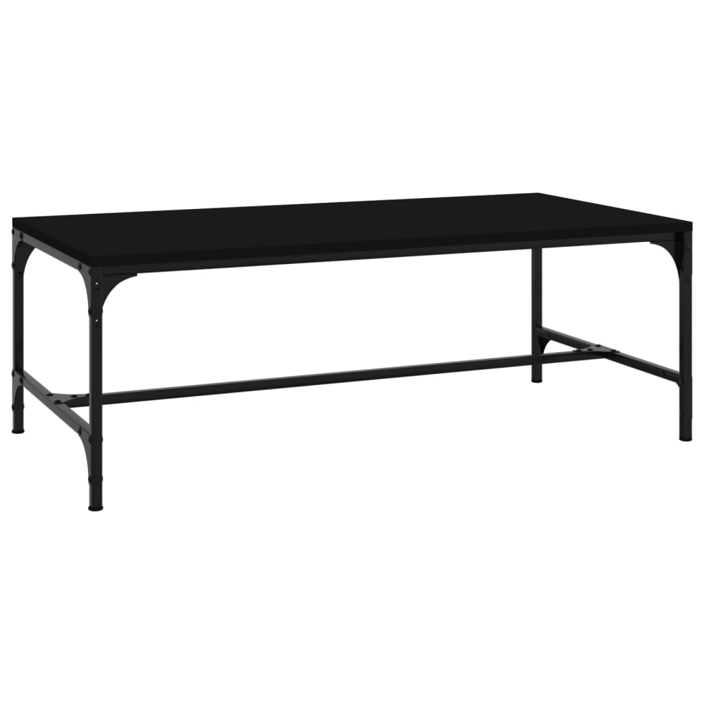 vidaXL Măsuță de cafea, negru, 80x50x35 cm, lemn prelucrat vidaXL Măsuță de cafea, negru, 80x50x35 cm, lemn prelucrat